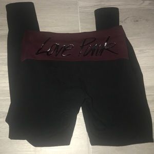 Pink leggings yoga pants